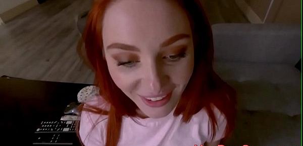  Redheaded teen stepdaughter riding